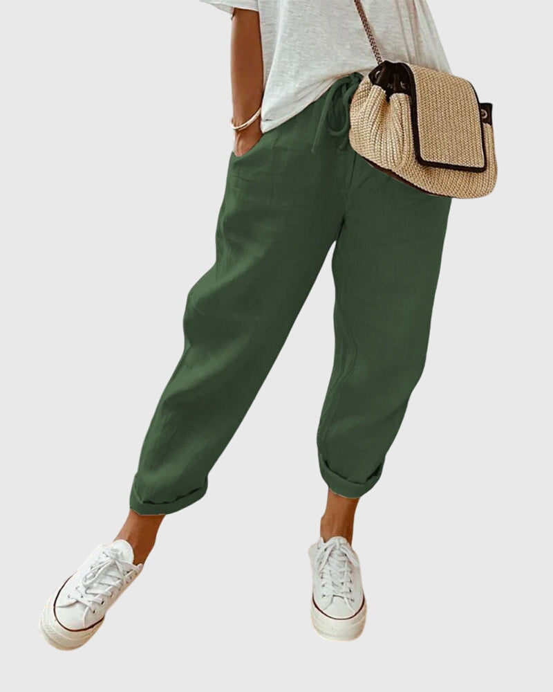 Amelie | High Waist Straight Leg Pants