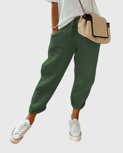 Amelie | High Waist Straight Leg Pants