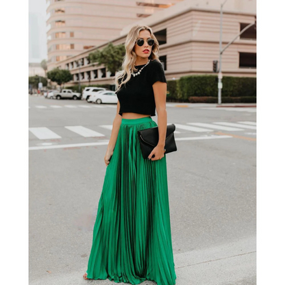 Lillian | Pleated Maxi Skirt