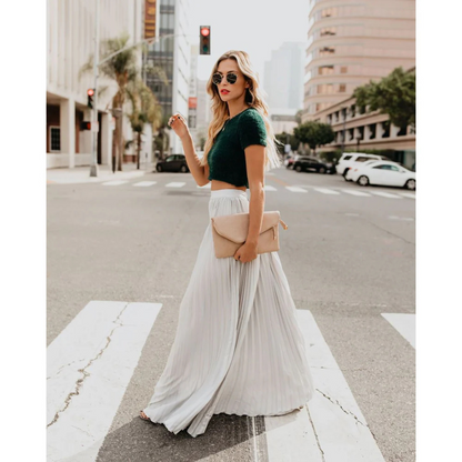 Lillian | Pleated Maxi Skirt