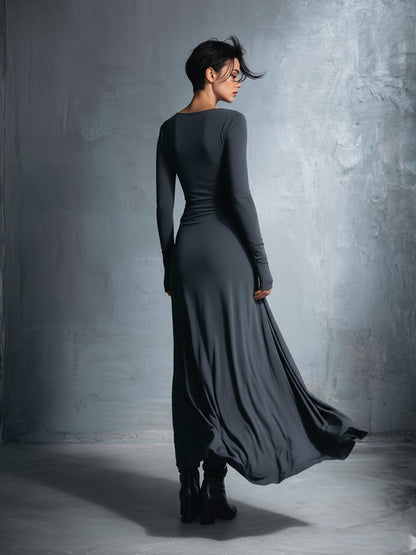 Greer | Knot-Front Wrap Maxi Dress