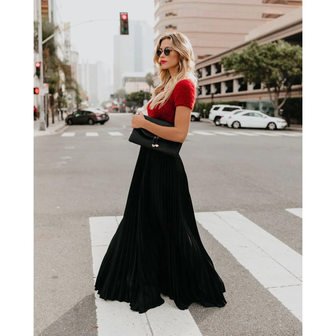 Lillian | Pleated Maxi Skirt