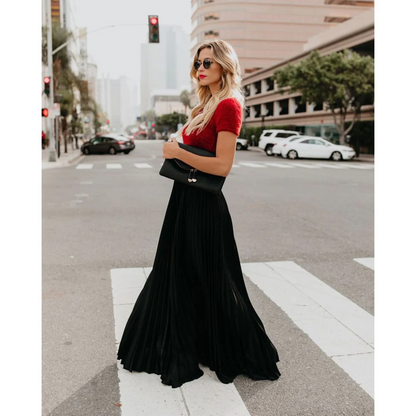 Lillian | Pleated Maxi Skirt