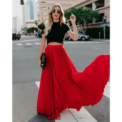 Lillian | Pleated Maxi Skirt