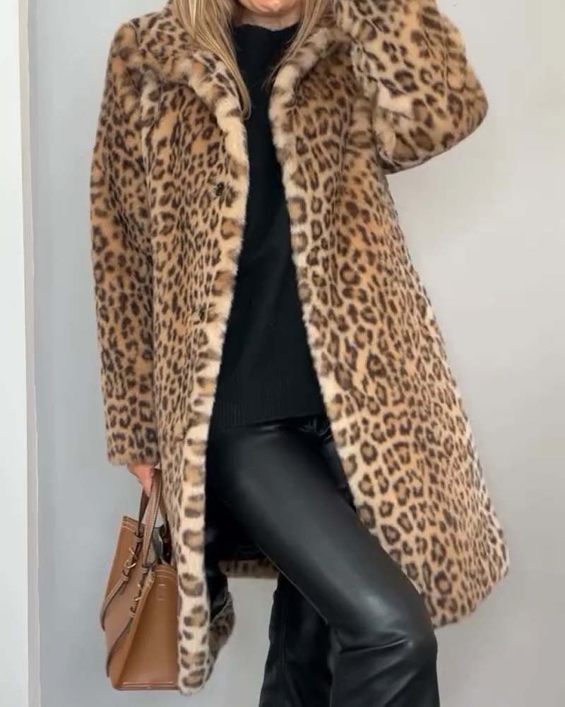 Avery | Leopard Long Soft Jacket