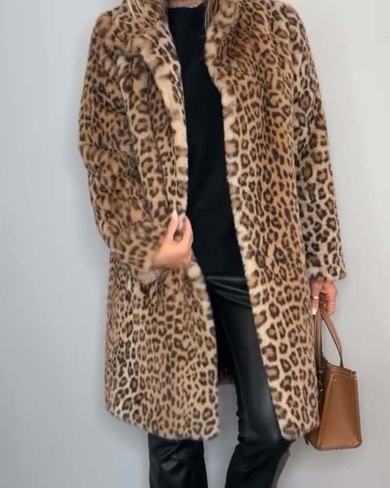 Avery | Leopard Long Soft Jacket