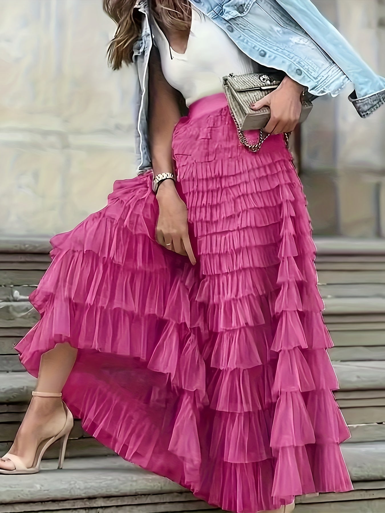 Amalia | Layered Tulle Maxi Skirt
