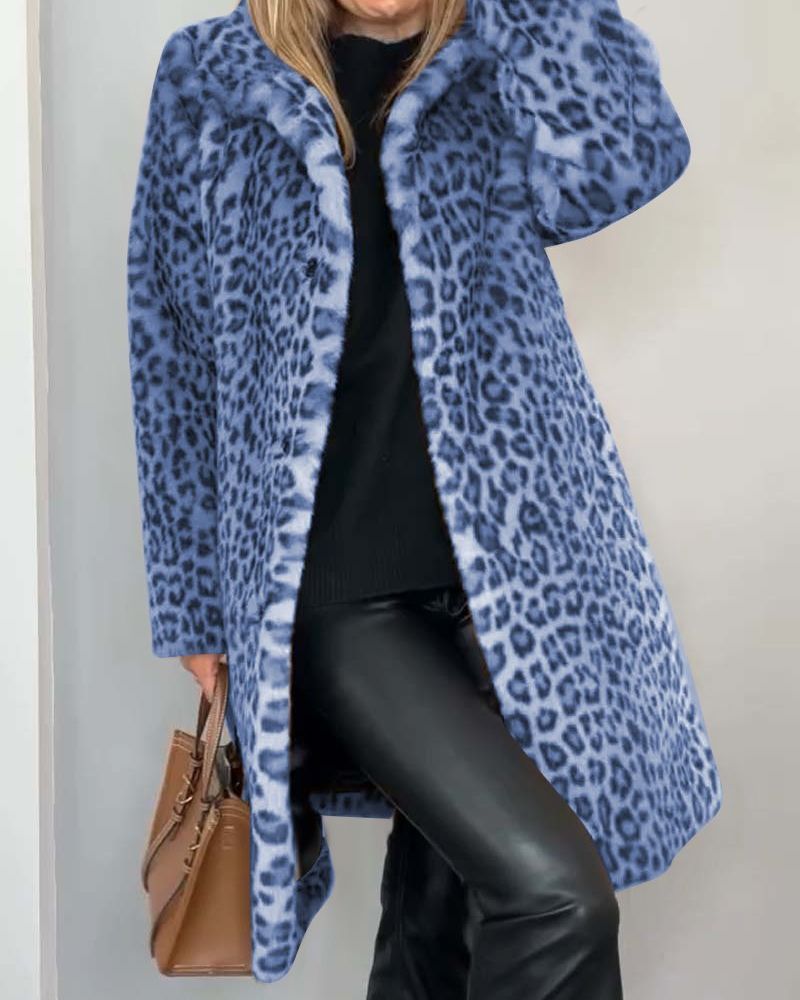 Avery | Leopard Long Soft Jacket