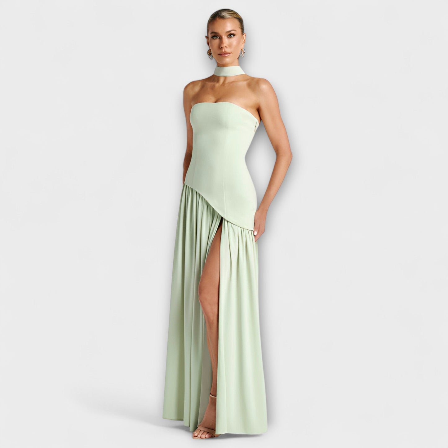 Kiera | Contrast Prom Maxi Dress