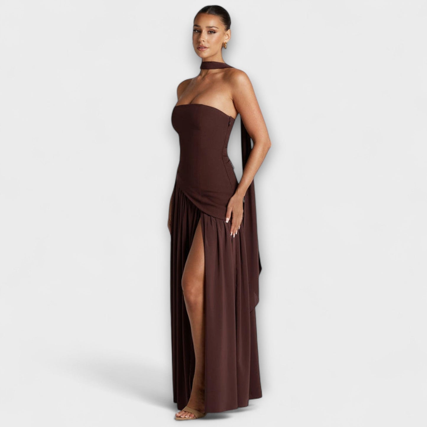 Kiera | Contrast Prom Maxi Dress