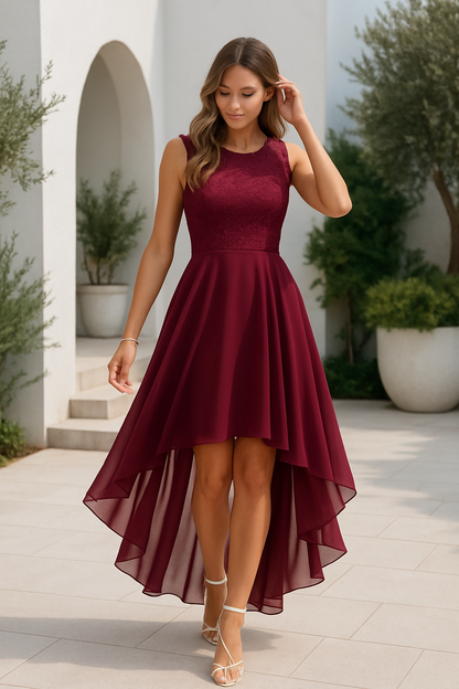 Adair | High-Low Wedding Guest Midi Dress