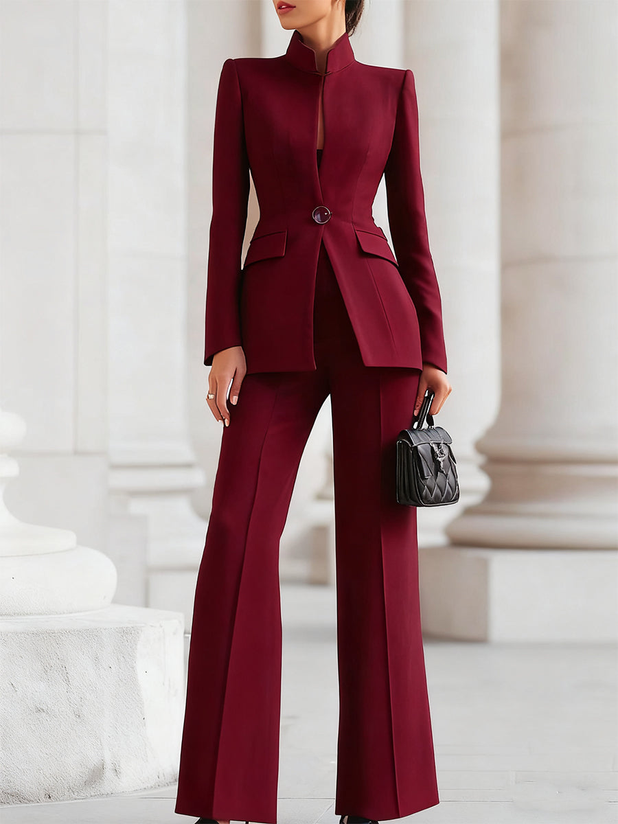 Octaviana | Tailored Blazer & Wide Leg Pant Suit