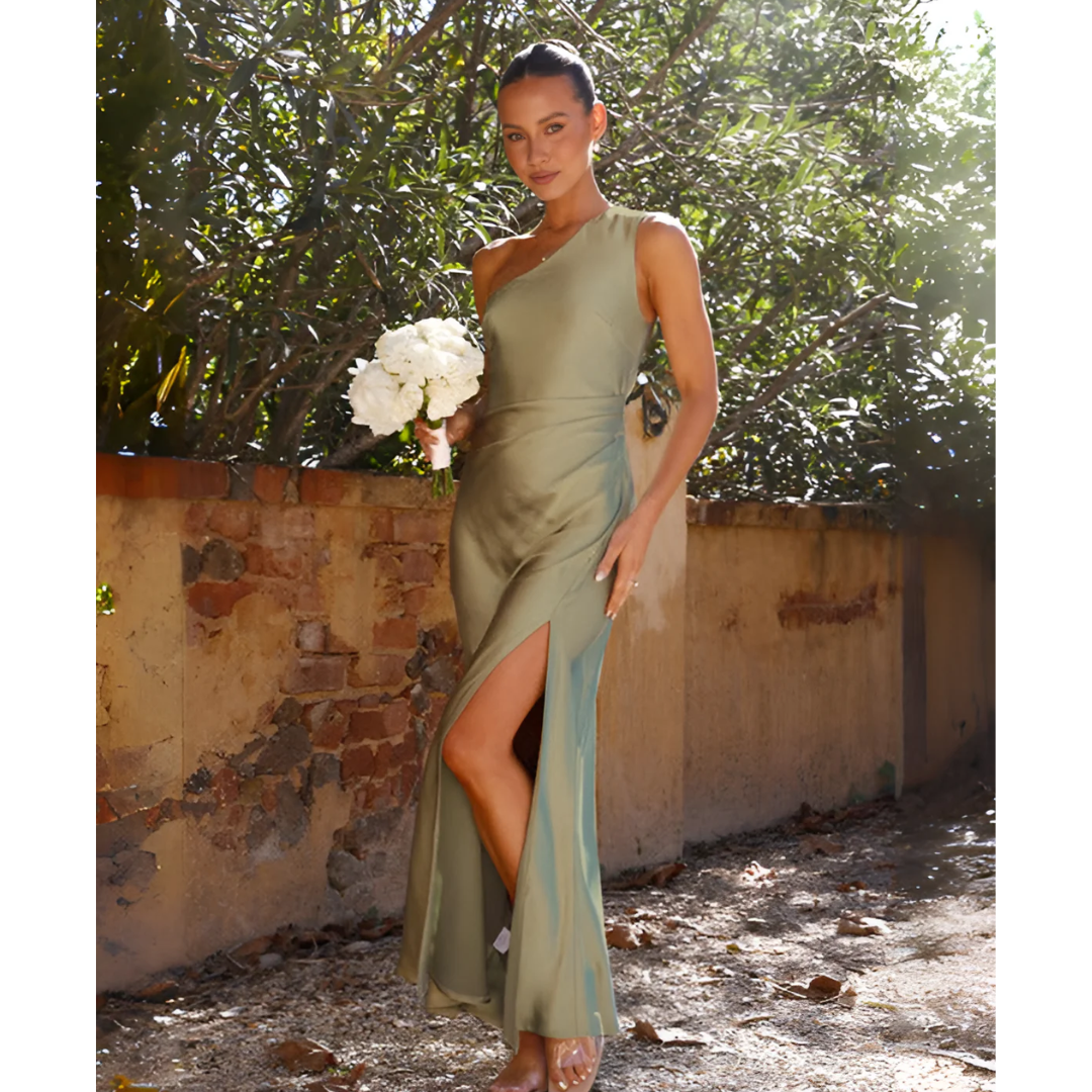 Genevieve | Asymmetric Evening Maxi Dress