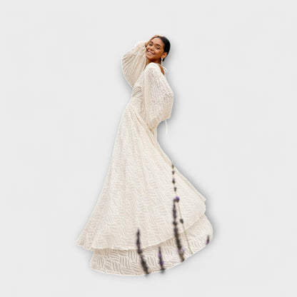 Marielle | Cream Maxi Dress for Summer Events