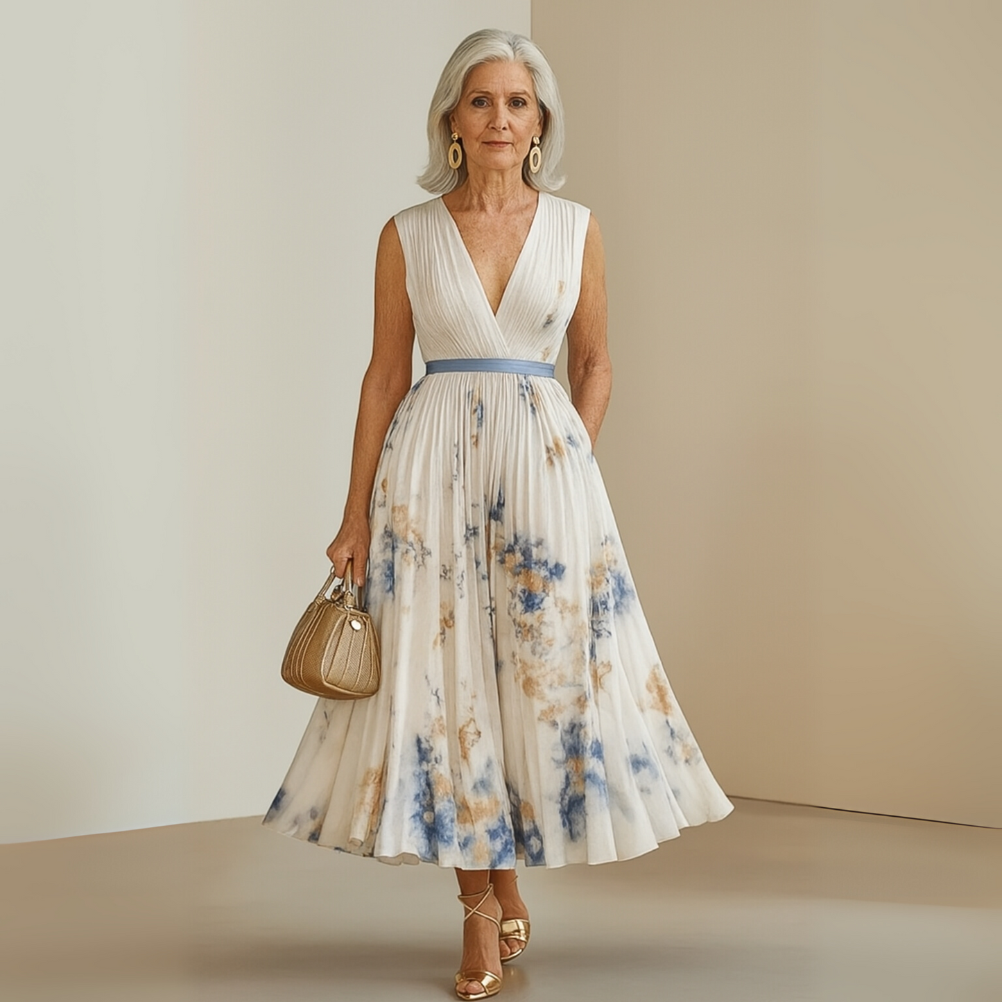 Solene | Watercolor Summer Maxi Dress