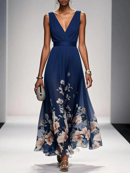 Florentina | Floral V-Neck Wedding Guest Dress