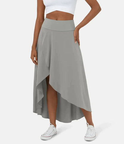 Armelle | High-Waist Ruffle-Hem Midi Skirt