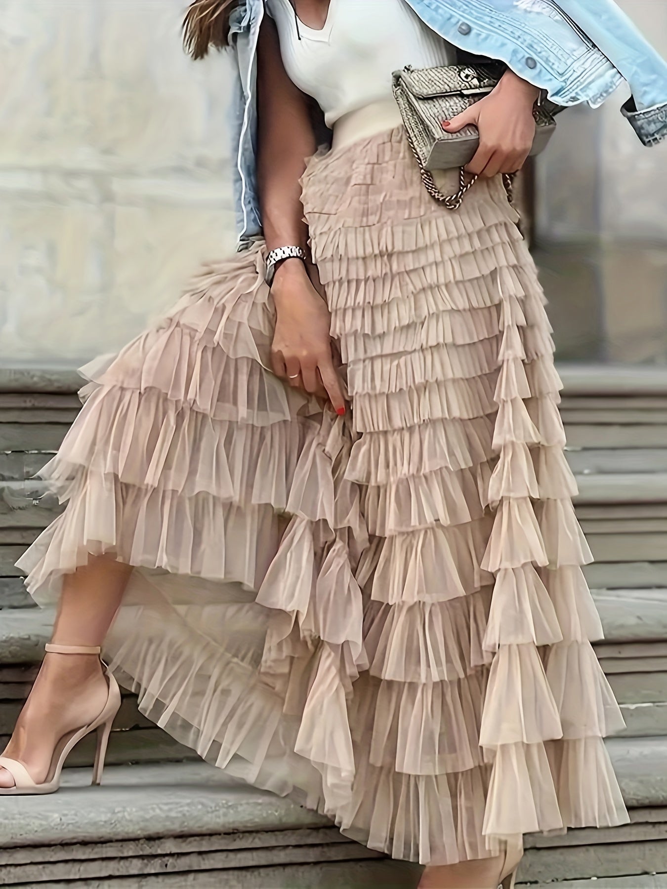 Amalia | Layered Tulle Maxi Skirt