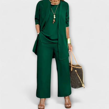 Theadora | Three Piece Cardigan & Pants Set