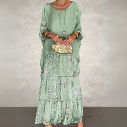 Clémentine | Flowing Wedding Guest Maxi Dress