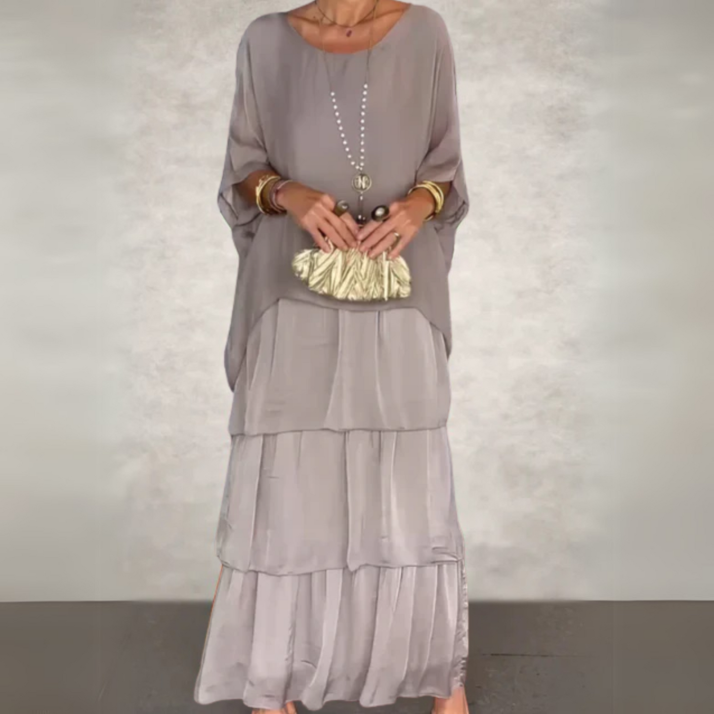 Clémentine | Flowing Wedding Guest Maxi Dress