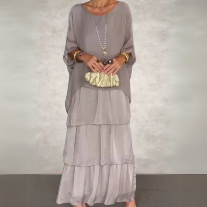 Clémentine | Flowing Wedding Guest Maxi Dress