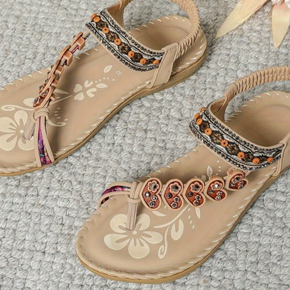 Coralia | Boho Slip-On Sandals