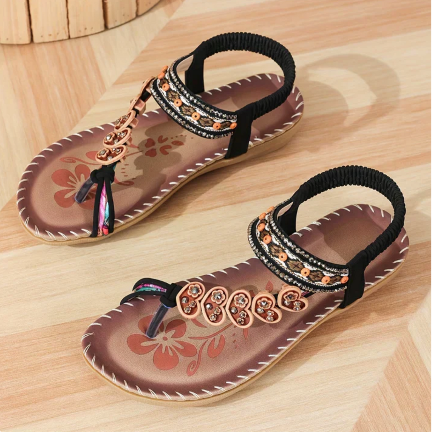 Coralia | Boho Slip-On Sandals