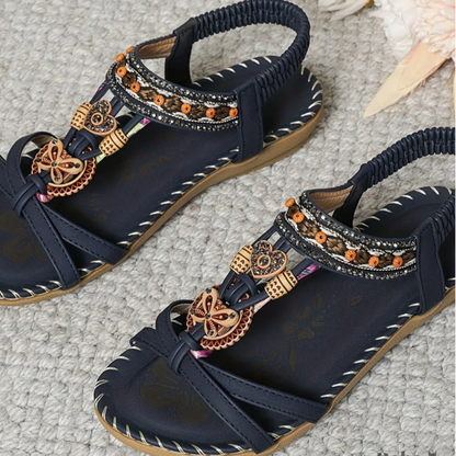 Coralia | Boho Slip-On Sandals
