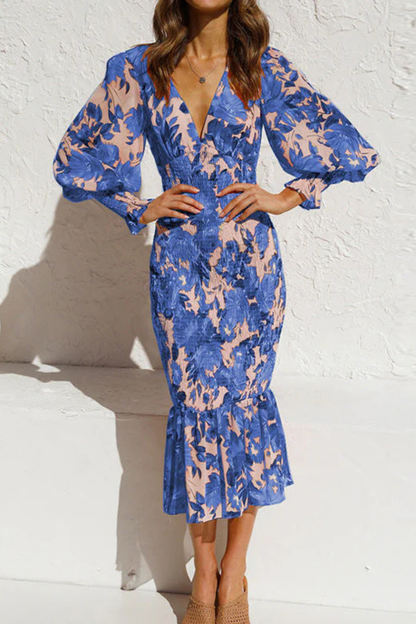 Sienna | Floral Long Sleeve Midi Dress
