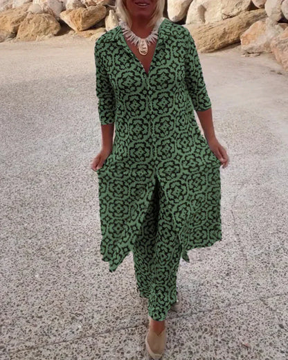 Romilly | Geometric Print Two-Piece Set