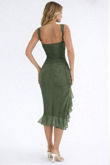 Magnolia | Ruched Sleeveless Midi Dress