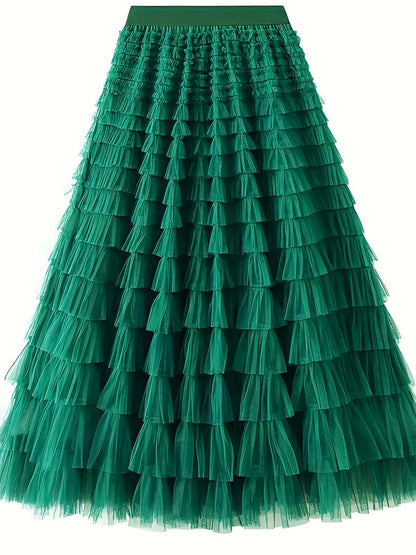 Amalia | Layered Tulle Maxi Skirt