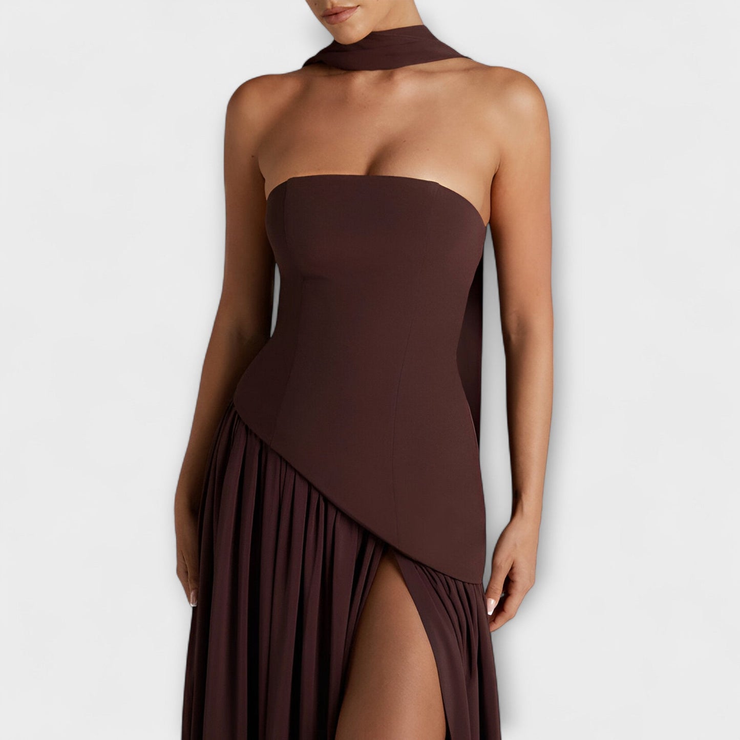 Kiera | Contrast Prom Maxi Dress