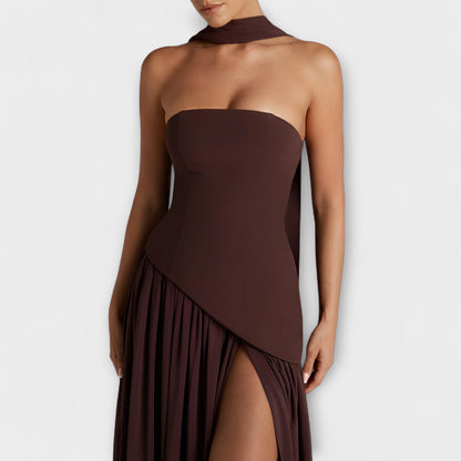 Kiera | Contrast Prom Maxi Dress