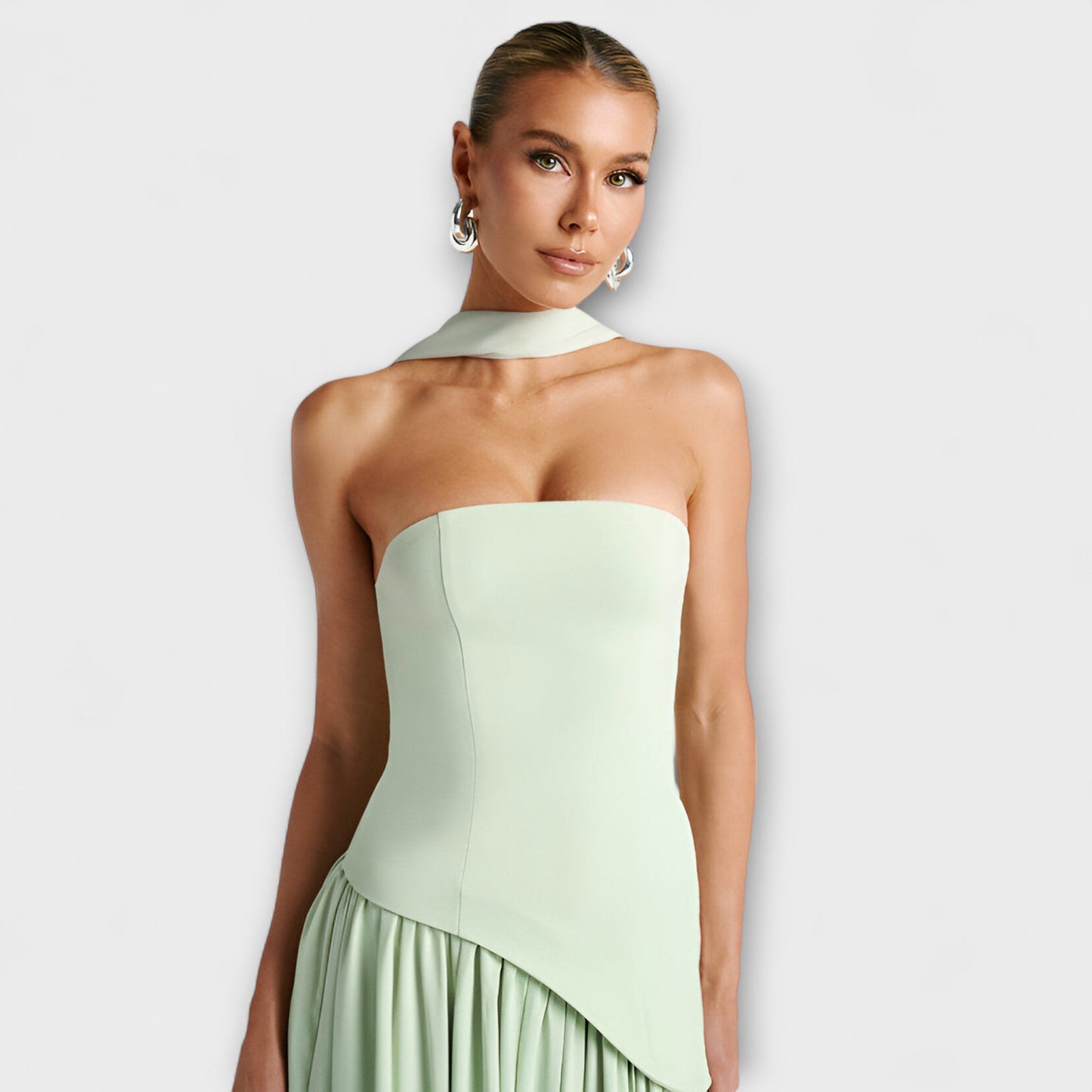 Kiera | Contrast Prom Maxi Dress