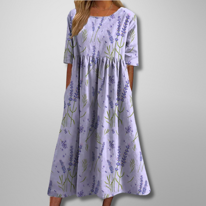 Flora | Floral Loose Fit Midi Dress