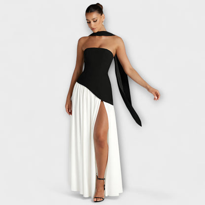 Kiera | Contrast Prom Maxi Dress