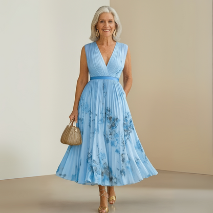Solene | Watercolor Summer Maxi Dress