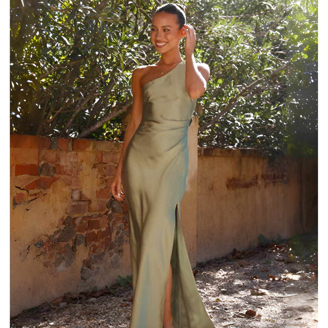 Genevieve | Asymmetric Evening Maxi Dress