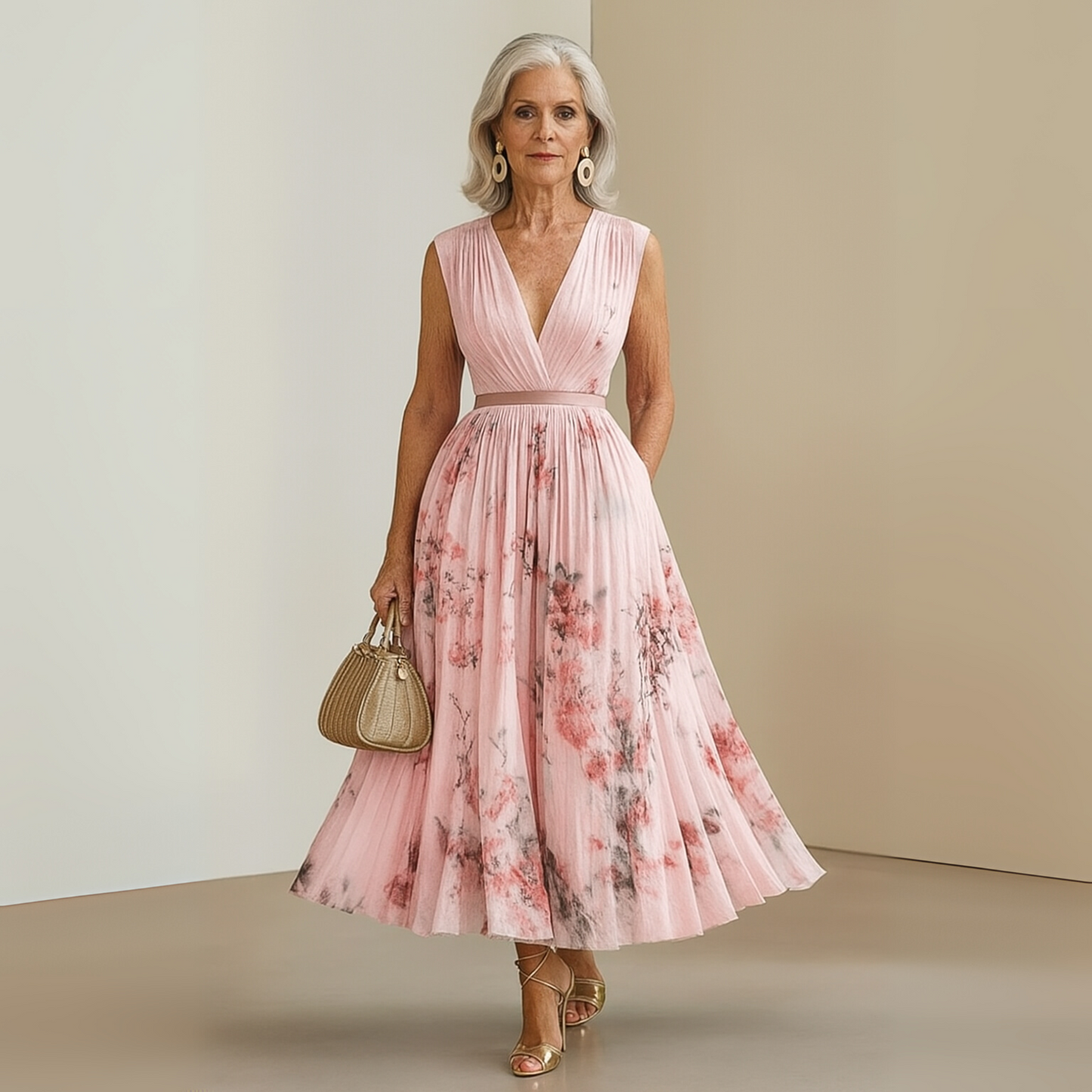Solene | Watercolor Summer Maxi Dress