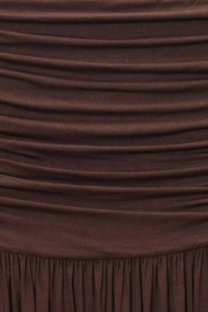 Celina | Strapless Pleated Maxi Dress
