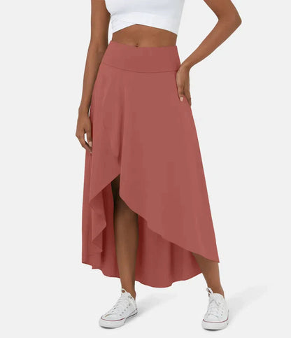 Armelle | High-Waist Ruffle-Hem Midi Skirt