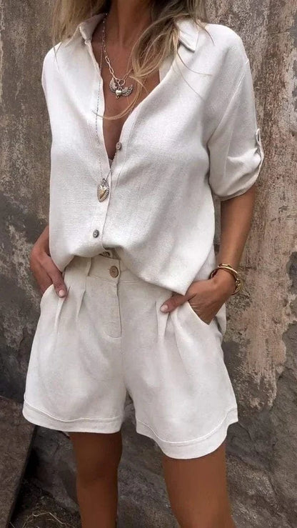 Sorella | Collared Shirt & Shorts Set
