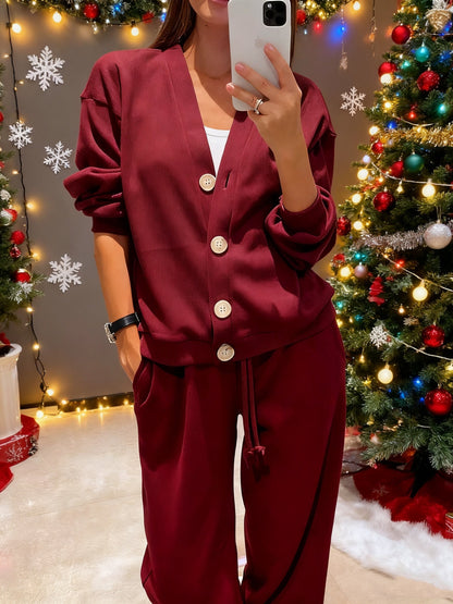 Mariska | Button-Front Jacket & Trouser Set