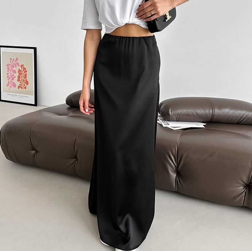 Onyx | Black Slim Maxi Skirt
