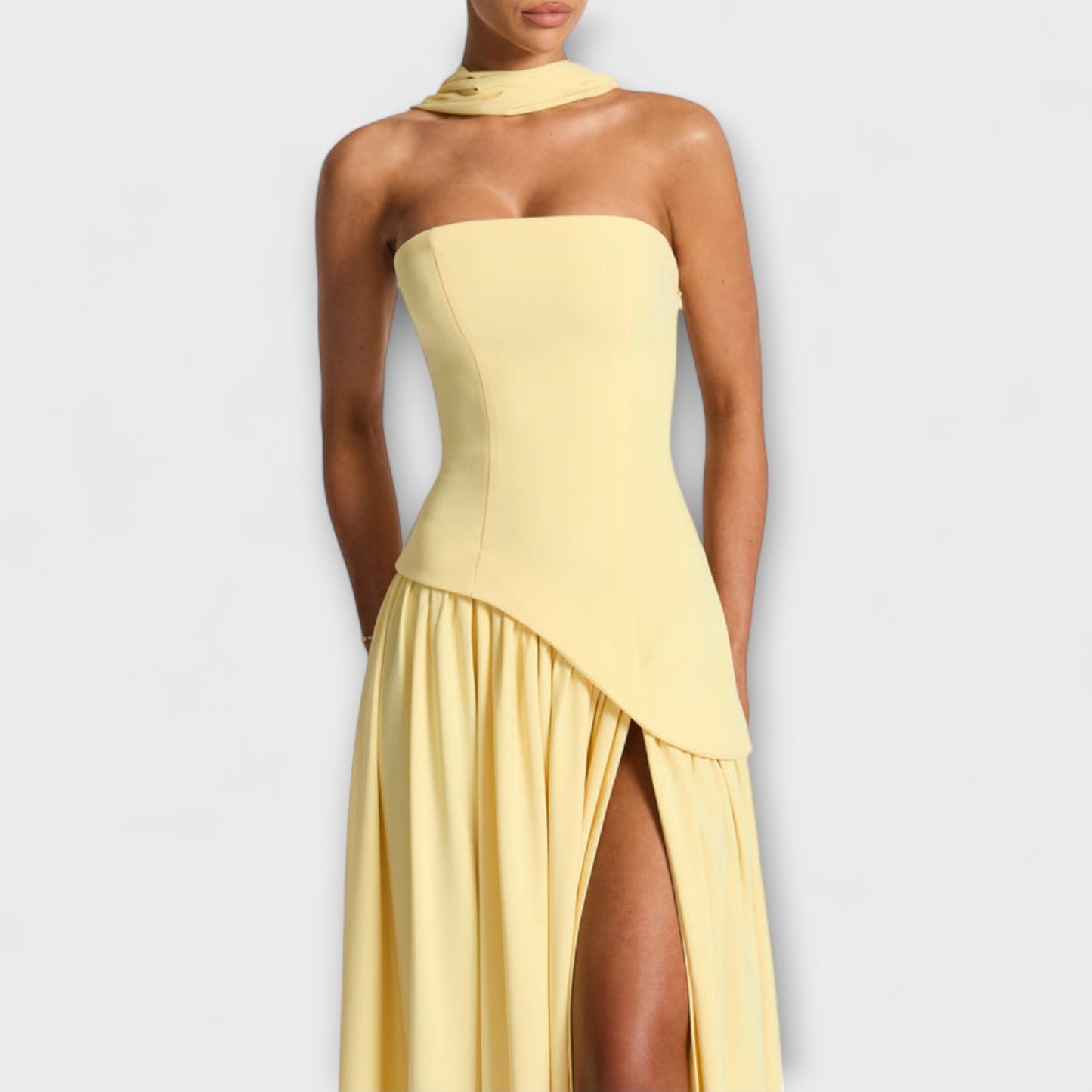 Kiera | Contrast Prom Maxi Dress