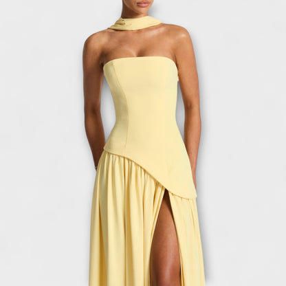 Kiera | Contrast Prom Maxi Dress