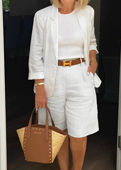 Ghislaine | Tailored Blazer & Shorts Set