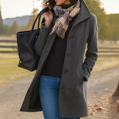 Saga | Button-Front Midi Coat